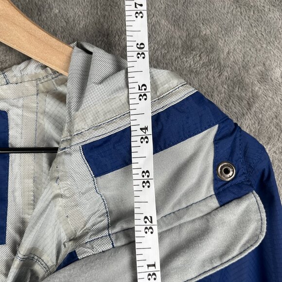 LL Bean Trail Model Raincoat Women's M Blue Long Waterproof Jacket Hooded Rugged - Picture 7 of 13